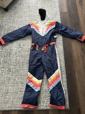 Tipsy Elves Retro Men's Ski Suits - Bright Snow Suits for Men - Winter Size L