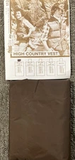 Frostline Sew Kits High Country Vest Brown Pattern Fabric Vintage Rare XS/S