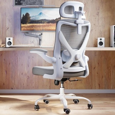 Bürostuhl - Ergonomischer Bürostuhl mit verstellbarer Lordosenstütze Kopfstüt...