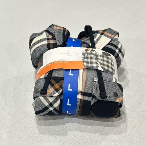 Cloudveil Mens Blue Quilted Flannel Shirt Jacket Size Large