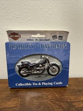 Harley Davidson Collectible Tin And 2 Sets Of Playing Cards | Springer Softail