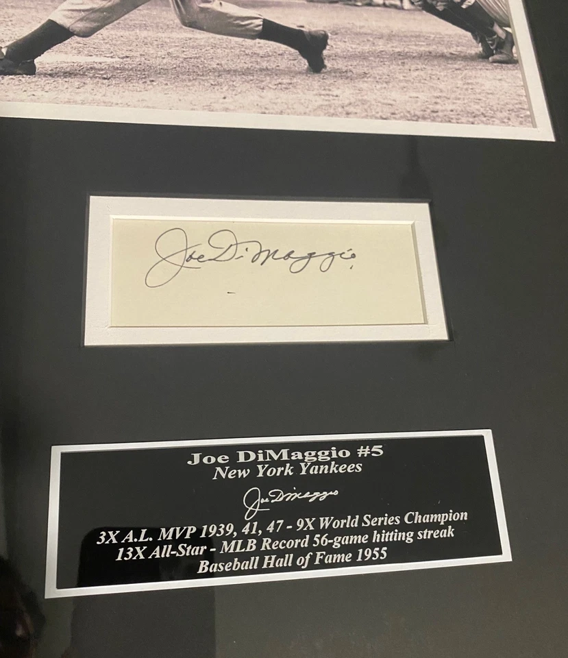 Yankees JOE DIMAGGIO rare 1-of-a-kind 18x22 Framed Signature/Photo JSA Certified - Image 3 of 4