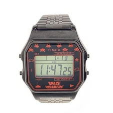 Import duty included  Timex Quartz Analog Watch Black Space Invaders TW2V30200