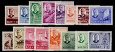 NORTH BORNEO GVI SG356-370, complete set, M MINT. Cat &pound;140.