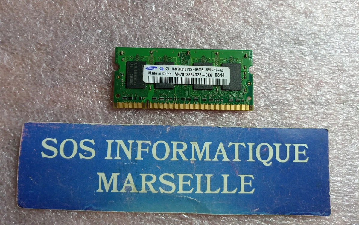 Barrette mémoire 1GB 2RX8 PC2 5300S 555 12 pièce détachée pc LENOVO