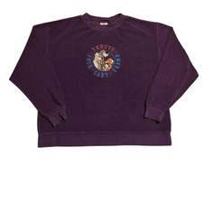 Vtg 90s Disney Lady The Tramp, Jock Fleece Embroidered Crewneck Sweater Size L