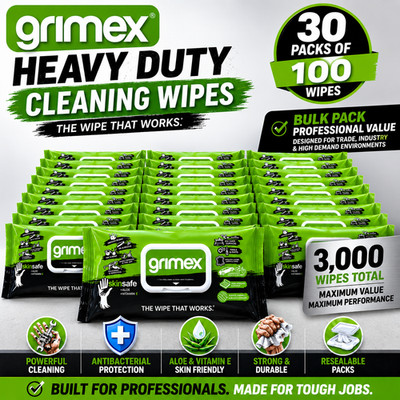 Grimex Heavy Duty Hand Wipes 3000 Industriereinigungstücher Fett Farbe Öl