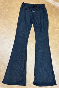 Women’s Small Black Sheer Swim Cover Up Pants New Without Tags