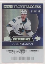 2021 Upper Deck Credentials 2020-21 Debut Ticket Access 698/999 Joel Kellman z6b