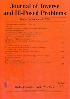 Journal of Inverse and Ill-Posed Problems. Volume 16, Number 6, 2008. Lavrentiev