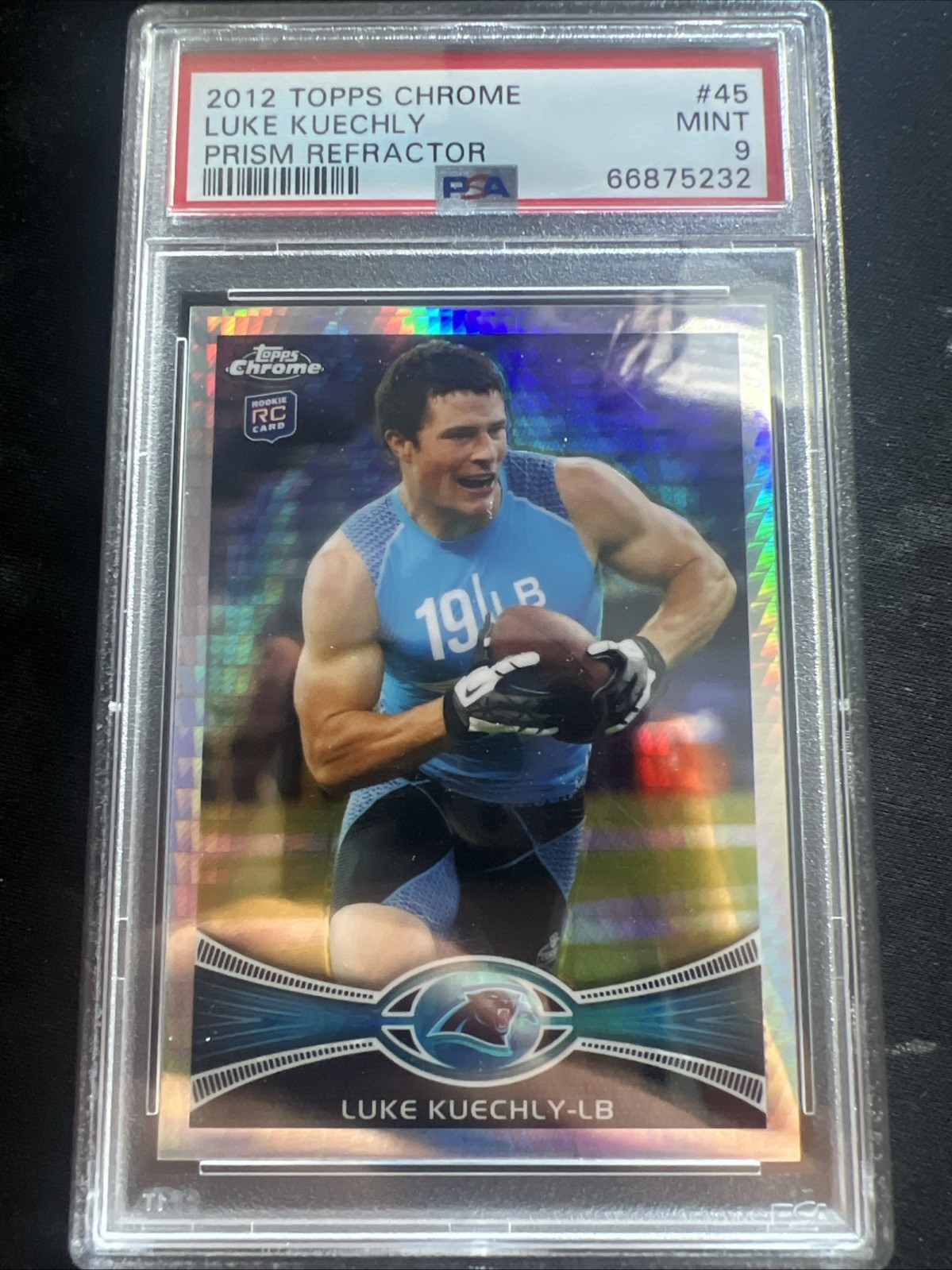 2012 Topps Chrome Luke Kuechly #45 Prism Refractor /216 PSA 9 (RC)