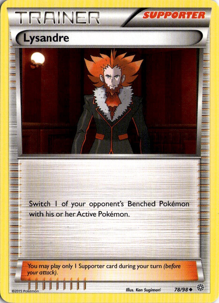 Lysandre 78/98 Uncommon Ancient Origins Pokemon Moderately Played
