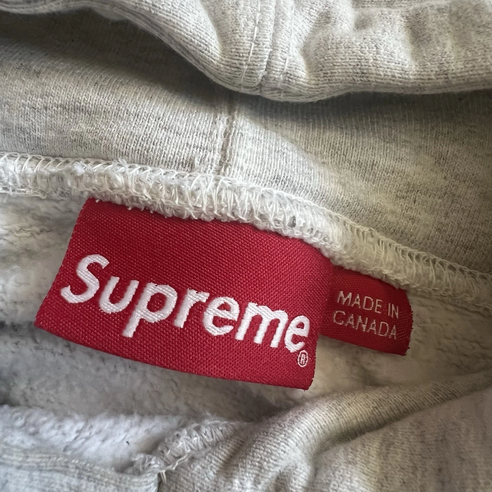 Supreme Enterprises Felpa con Cappuccio Uomo Large FW20 Grigio Ricamato Skate