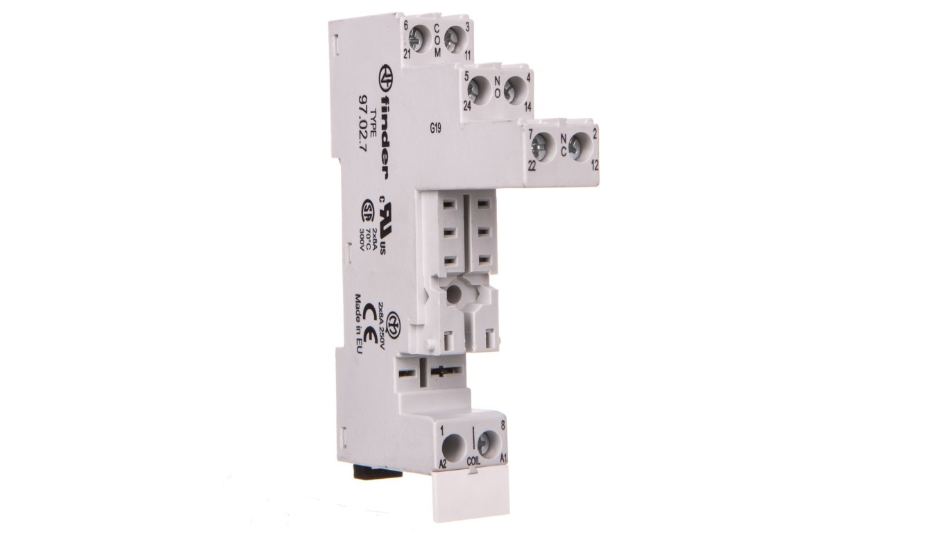 Relay Socket for Series 46.52 for DIN Rail 97.02.7 SMA