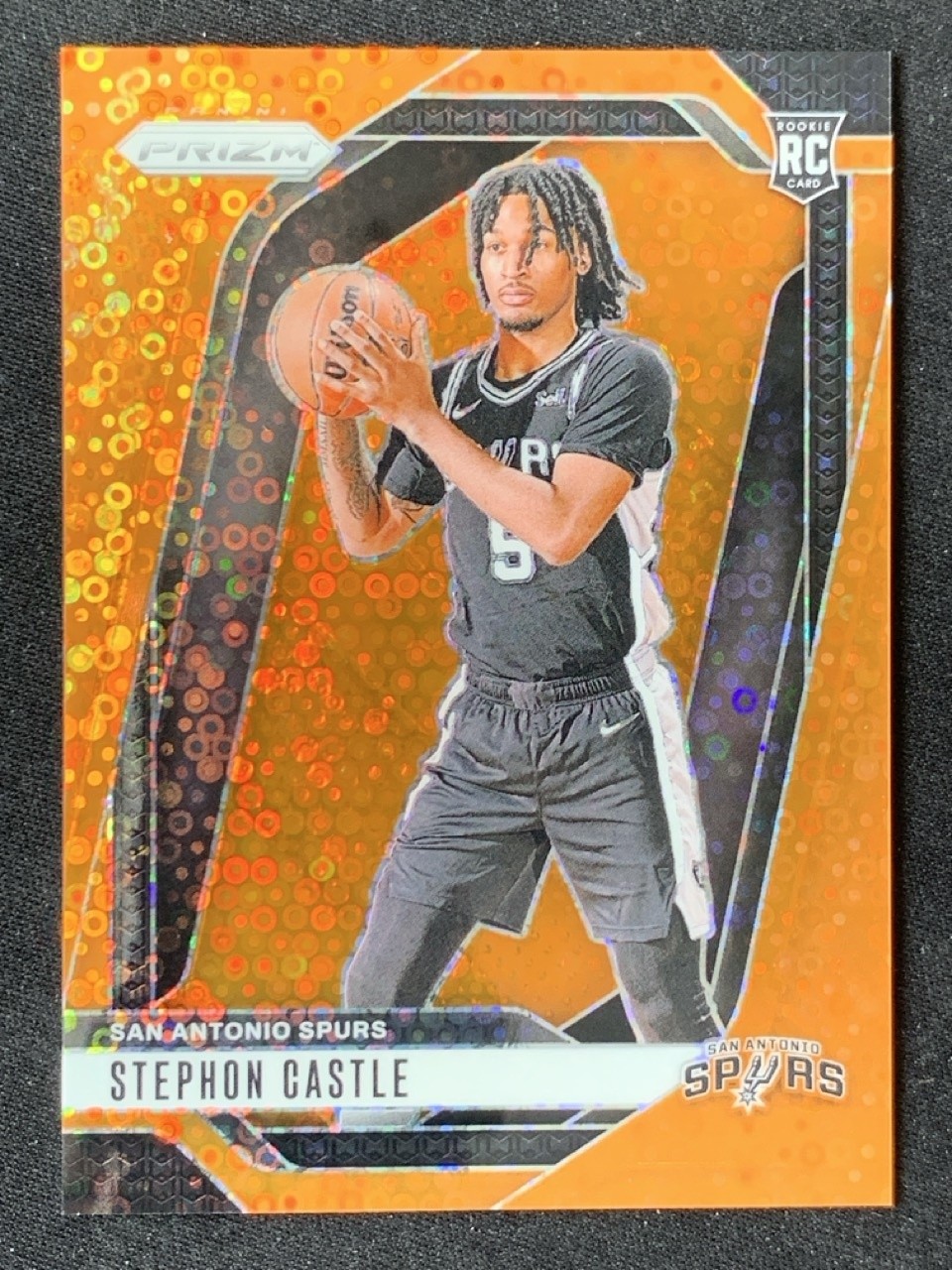 Stephon Castle 2024-25 Panini Prizm Fast Break Orange Base RC /125 #234