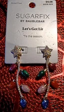Sugarfix By BaubleBar Earrings Holiday Festive Christmas Earrings "Let's Get Lit