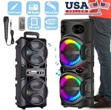 3000W Portable Bluetooth Speaker Sub woofer Heavy Bass Sound System Party Dj Kar