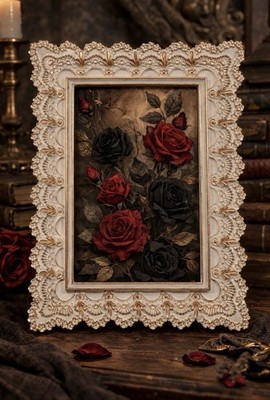 Vintage Style Victorian Shabby Chic Floral Lace Romantic Baroque Gold Royal Art