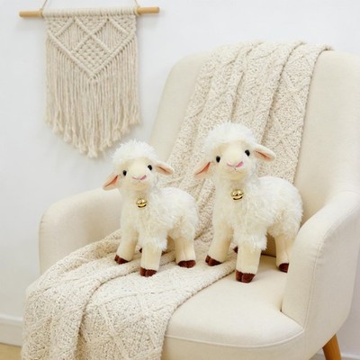 Cartoon Plush Sheep Figure Toy Plush Toy Decorative Cuddly Soft Huggable