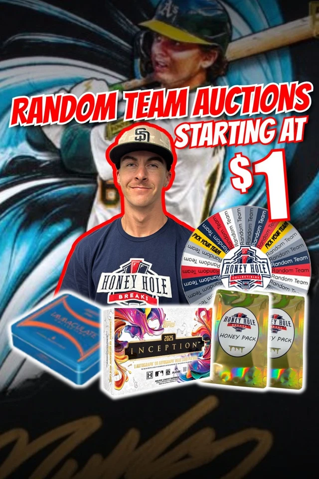 BASEBALL BREAKS, Panini Immaculate, Inception, & Honey Packs Starting at $1