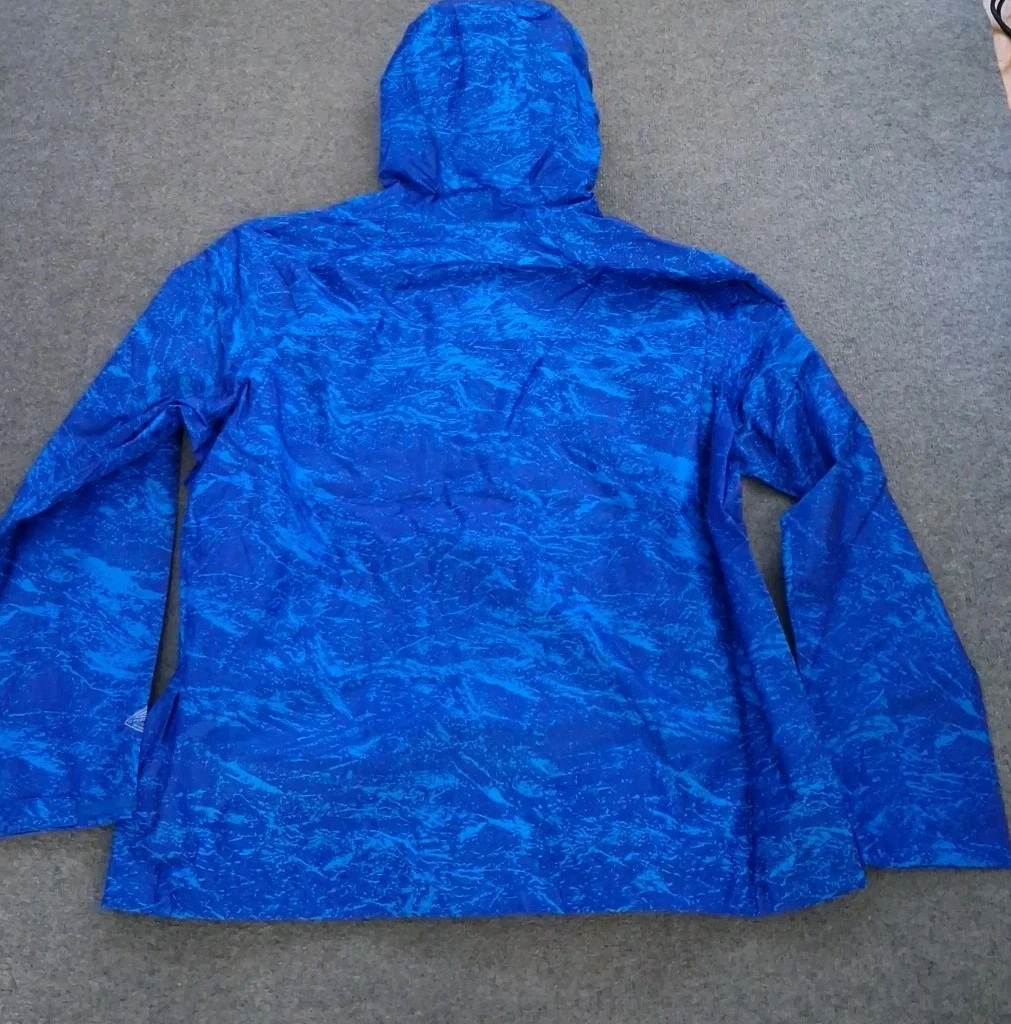 Columbia Jacket Men's 2XL Watertight Printed Hooded Waterproof Blue Full Zip - product detail image 5
