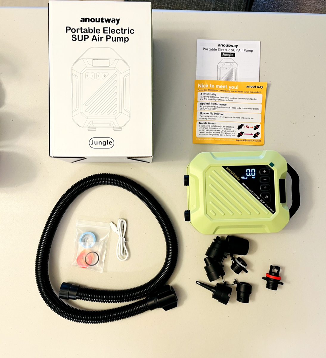 Anoutway 20PSI Electric SUP Air Pump | Inflator for Paddle Board