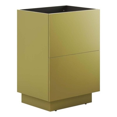Modway Quantum 24'' Modern Wood Bathroom Vanity Cabinet in Gold