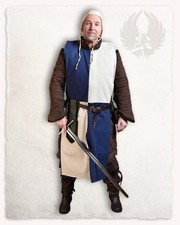 Mytholon Anton Wappenrock vierfarbig Blau/Natur Larp Mittelalter #23513