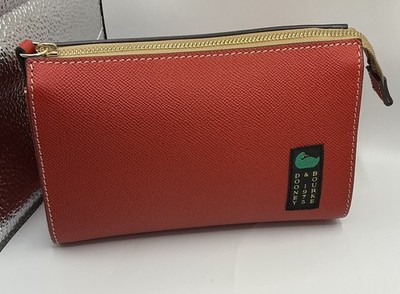 Dooney & Bourke Blue Pebbled Small Alpine Janine Crossbody in the color Tomato