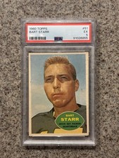 Topps 1960 Bart Starr #51 Green Bay Packers PSA 5 Graded NFL Football Card