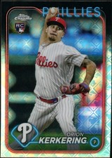 2024 Topps Chrome Logofractor Orion Kerkering #180 Rookie Card