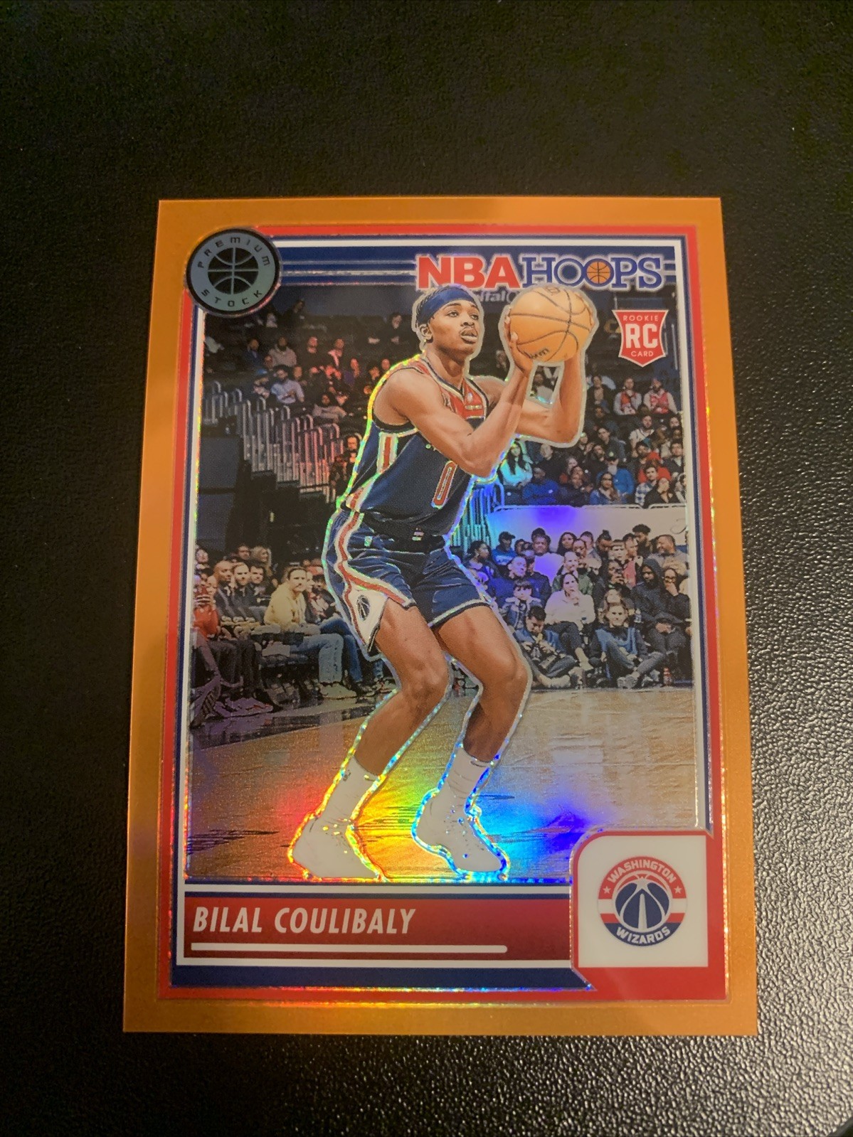 2023-24 Hoops Premium Stock Bilal Coulibaly Orange Prizm 083/299 #287 Wizards SP