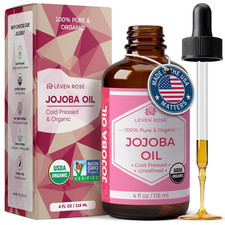 Jojoba Oil Organic, Pure Cold Pressed Carrier Oil, Natural Unrefined Moisturizer