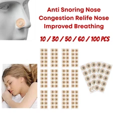 10-100PCS Sleeping Aid Magnetic Nose Patch Stop Snoring Breathing Nasal Strips