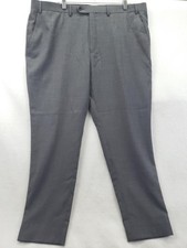 Lauren Ralph Lauren Pants Mens 42x32 Gray Wool Dress Slacks Flat Front Stretch