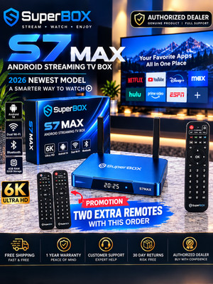 SuperBOX S7 Max - Authorized Dealer + Free shipping PROMOTION 2 EXTRA REMOTES