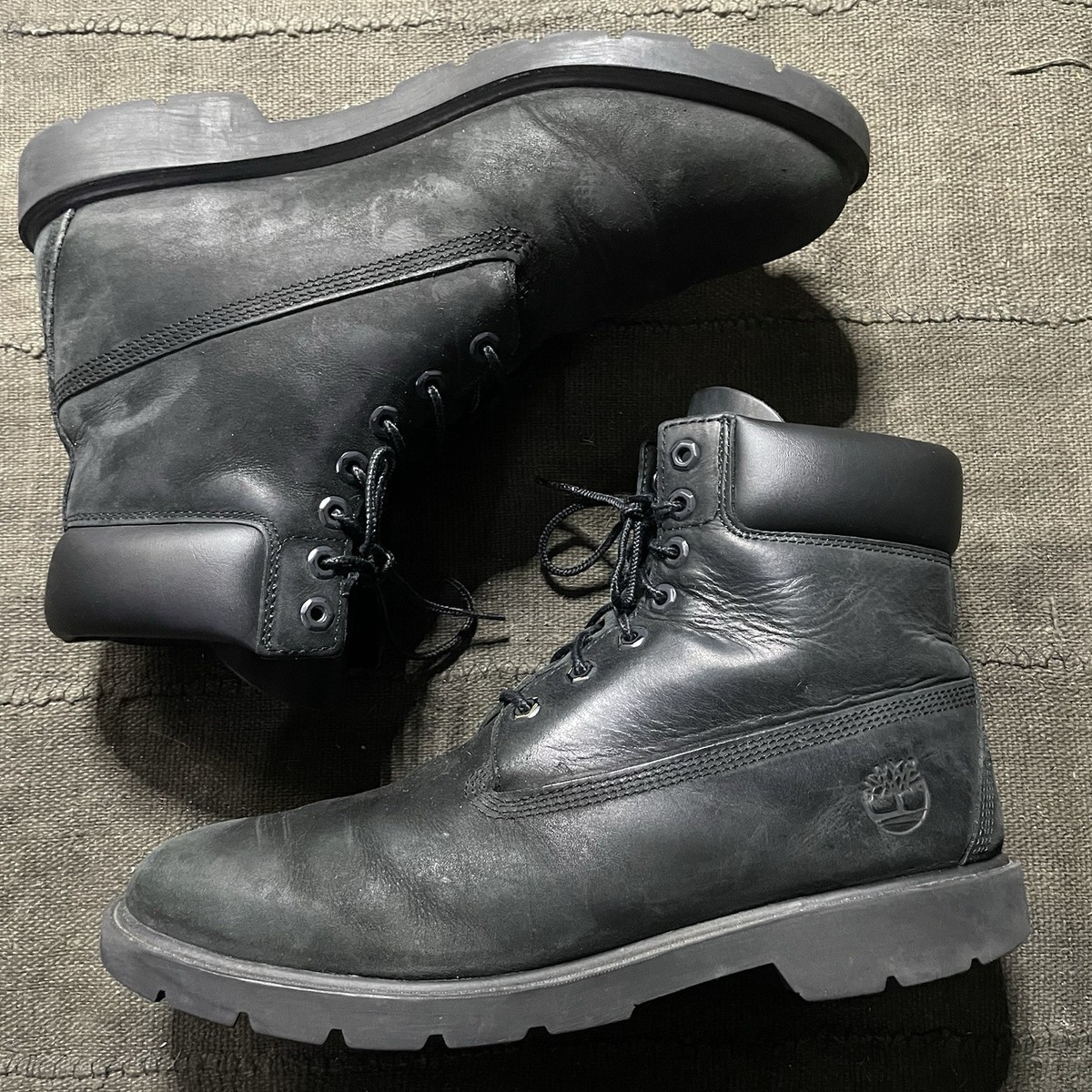 Timberland Premium Men Size 12 19039 Waterproof Boots Black 