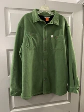 Racks and Reels Fleece Sherpa Jacket Shirt Green Men’s L