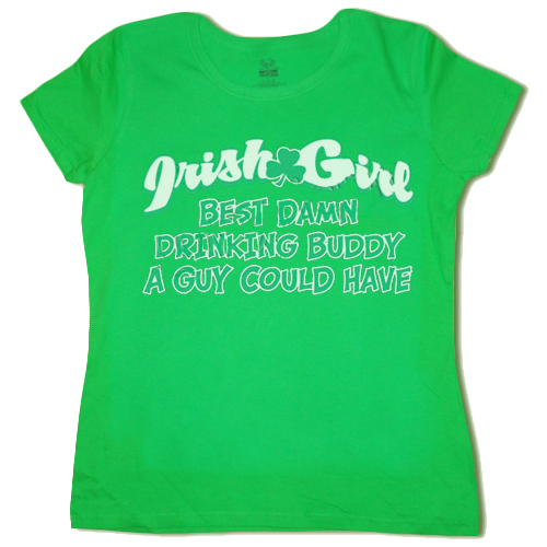 Ladies tee shirt Irish Girl / Drinking funny green st patricks pattys day tshirt - Picture 1 of 1