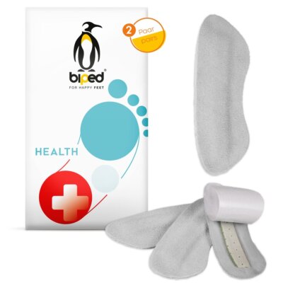 biped HEALTH 2 Paar Anti Slip Fersenhalter - Leder Polster selbstklebend z1769