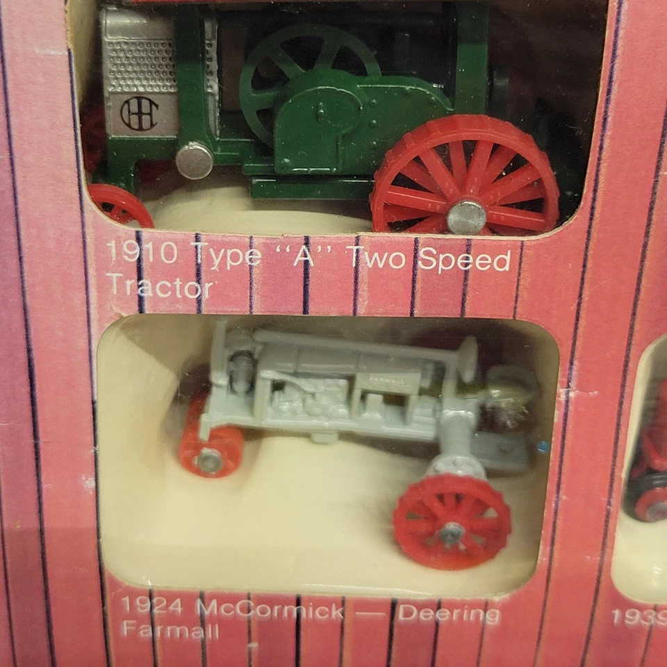Vtg Ertl 1/64 International Harvester Historical tractor 6pc set diecast/plastic - Image 3 of 4
