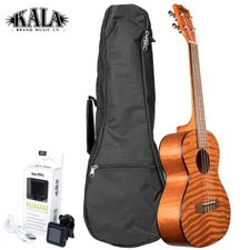 Kala KA-TEM Exotic Mahogany Tenor Ukulele w/ Padded Gig Bag + Clip On Tuner