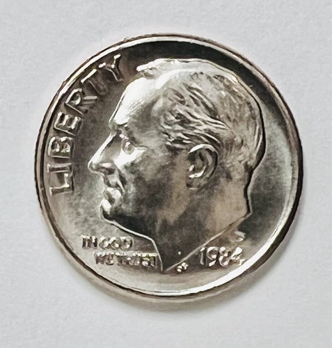 1984 D Roosevelt Dime 10 Cents Double Die Obverse Error Uncirculated Coin  7255