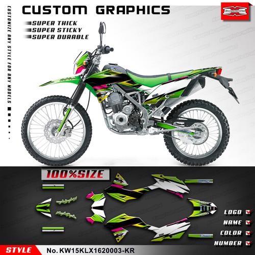 Kungfu Graphics MX Stickers for KLX150BF KLX150L 2016 2017 2018 2019 2020 2021 - Picture 10 of 15