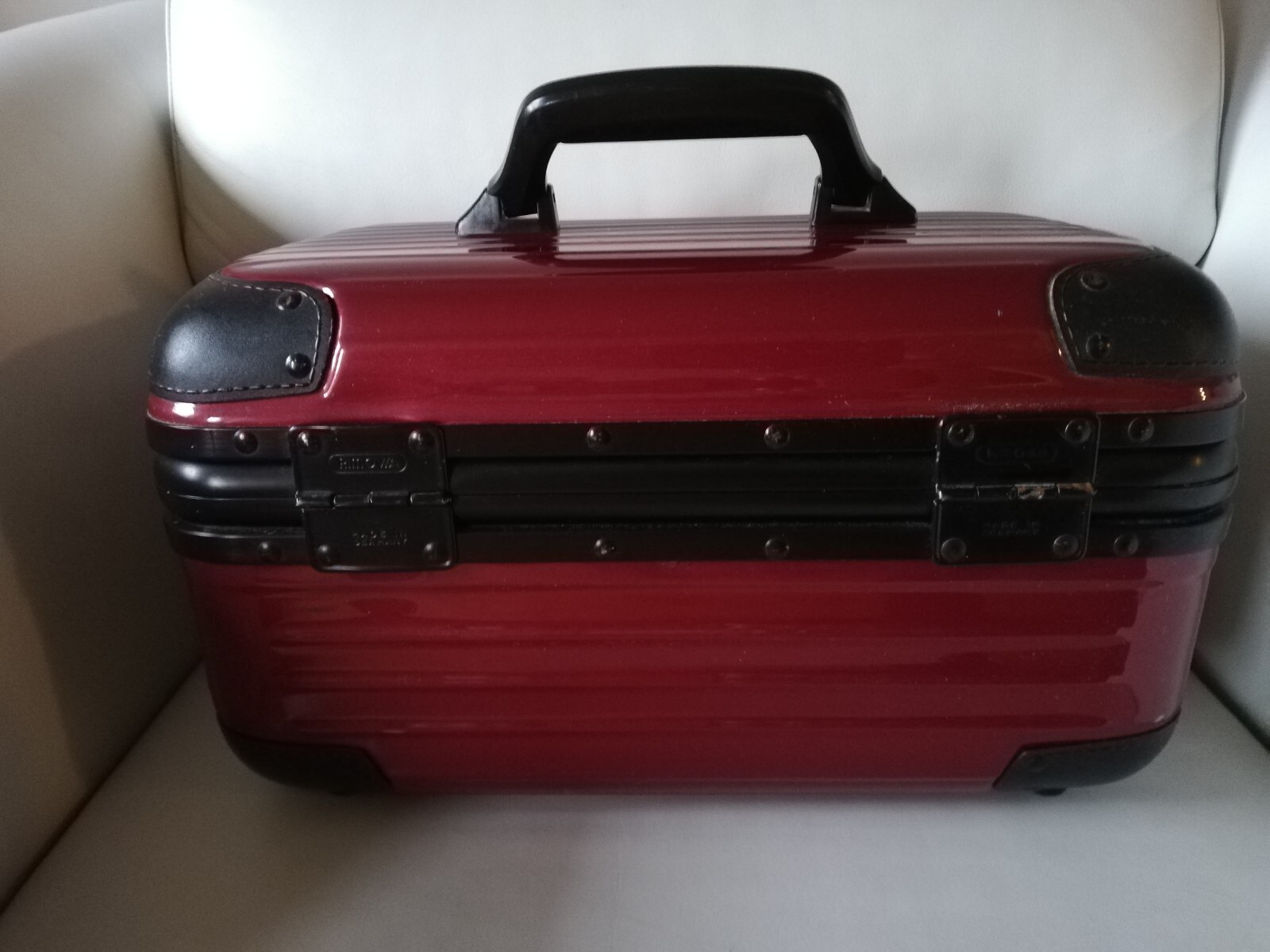 Vintage RIMOWA Beauty Case Kosmetikkoffer mit Schlüssel Weinrot eBay