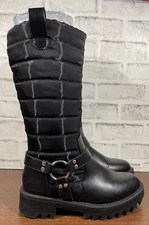 Lilybelle Boots - Womens Size 6.5 - Tall Black Boots - Winter Boots - Man Made