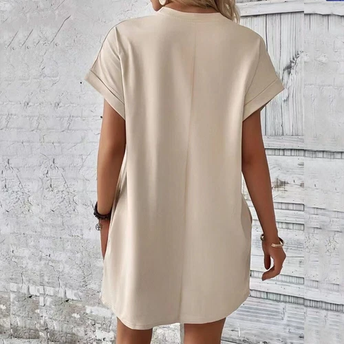 Womens Sundress Short Sleeves Casual Ladies T-shirts Dress Loose Summer Dresses - Bild 8 von 31
