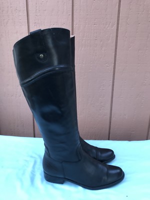 EUC CORSO COMO Black Leather Tall Riding Boots Women's Size US 6M $190 A9  - Main Image
