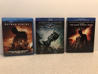 The Dark Knight Trilogy Blu-Ray Batman Begins + Dark Knight + Dark Knight Rises