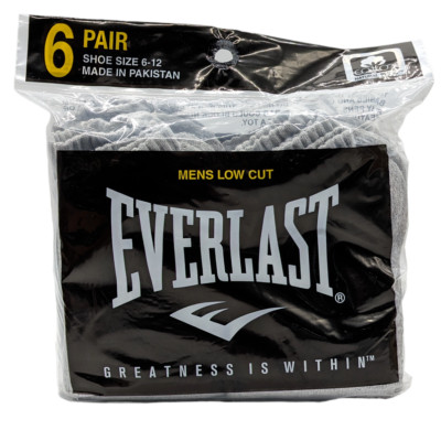 Everlast Men s Socks Value Pack Full Cushion Comfort Size Large 6-12 Grey